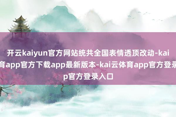 开云kaiyun官方网站统共全国表情透顶改动-kai云体育app官方下载app最新版本-kai云体育app官方登录入口
