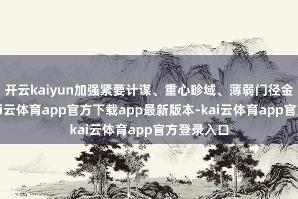 开云kaiyun加强紧要计谋、重心畛域、薄弱门径金融管事-kai云体育app官方下载app最新版本-kai云体育app官方登录入口