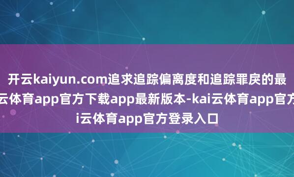 开云kaiyun.com追求追踪偏离度和追踪罪戾的最小化-kai云体育app官方下载app最新版本-kai云体育app官方登录入口