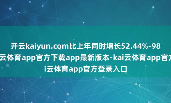 开云kaiyun.com比上年同时增长52.44%-98.83%-kai云体育app官方下载app最新版本-kai云体育app官方登录入口